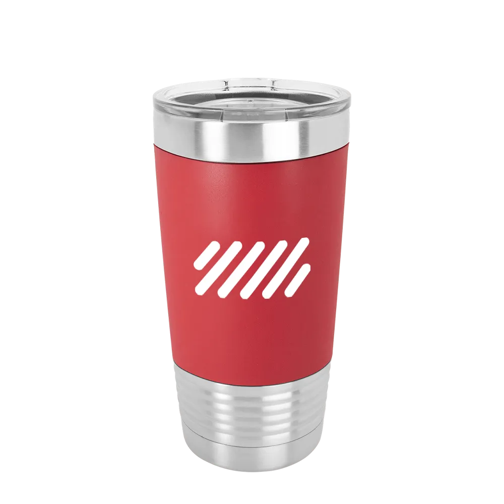 Polar Camel 20 oz. Tumbler w/ Silicone Grip & Clear Lid