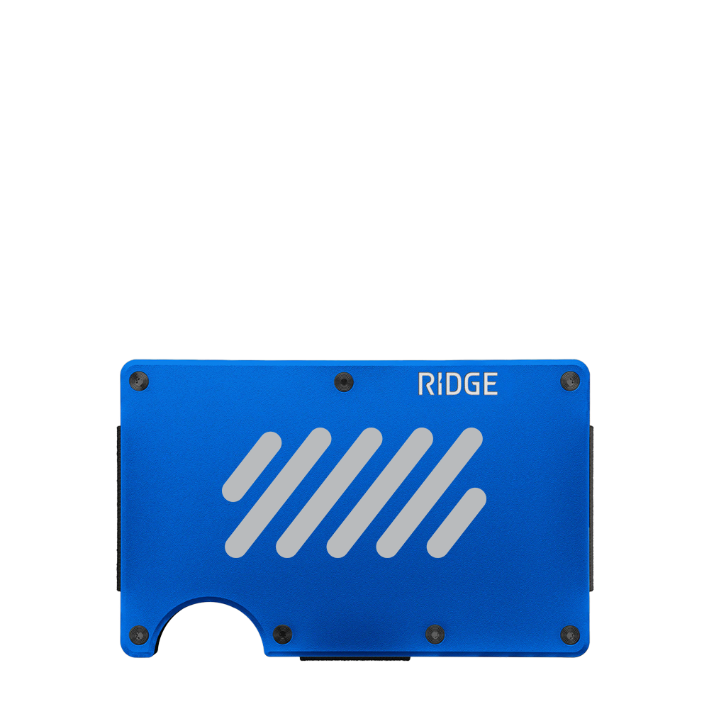 Ridge Wallet Aluminum w/ Money Clip & Cash Strap