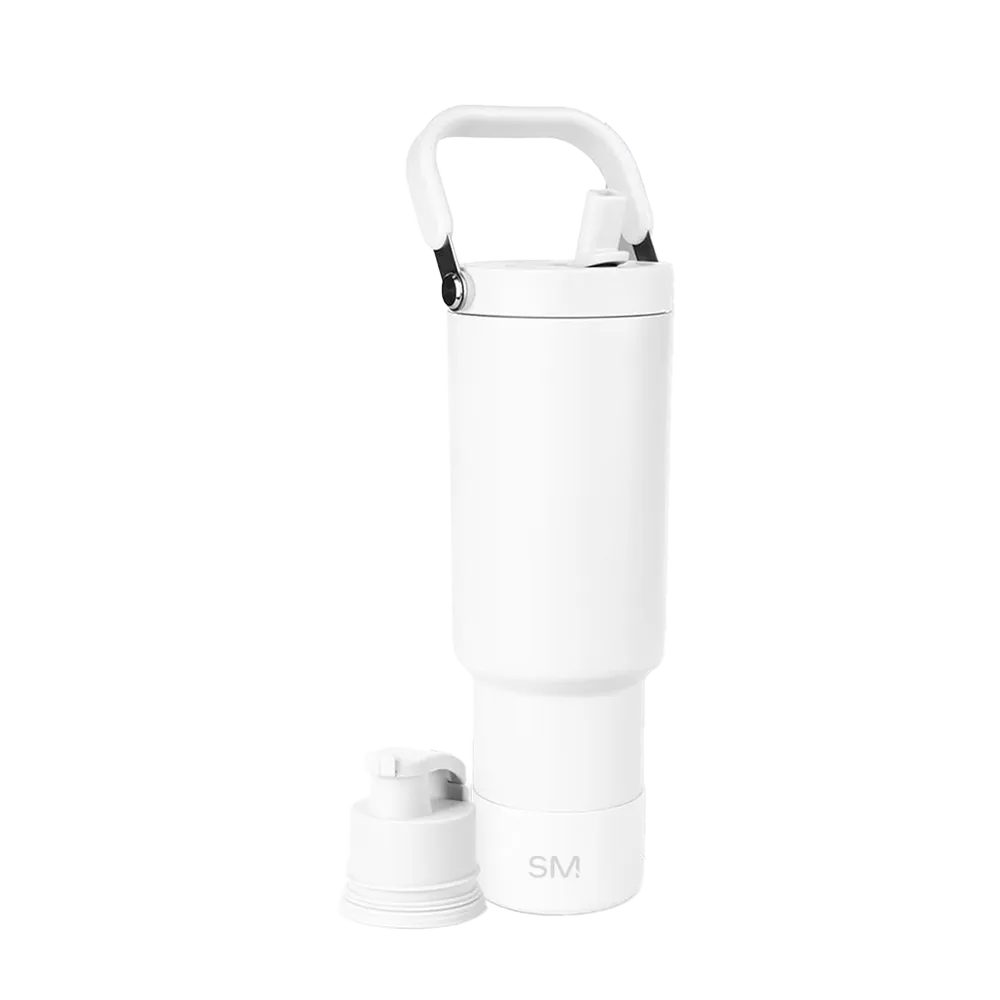 Simple Modern 40 oz Trek Pivot Tumbler in Winter White