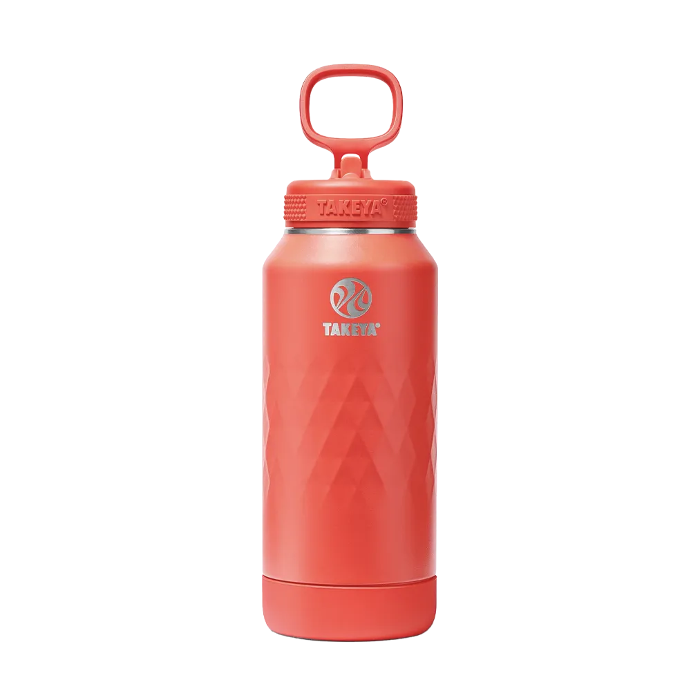 Takeya 32 oz Sport Water Bottle with Straw Lid