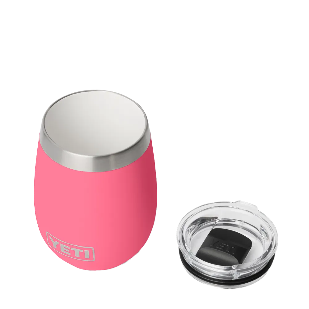Yeti 10 oz Rambler Wine Tumbler with DuraSip Ceramic Lining in tropical pink