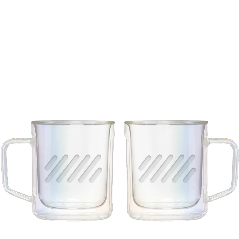 Corkcicle 12 oz Glass Mug Set of 2