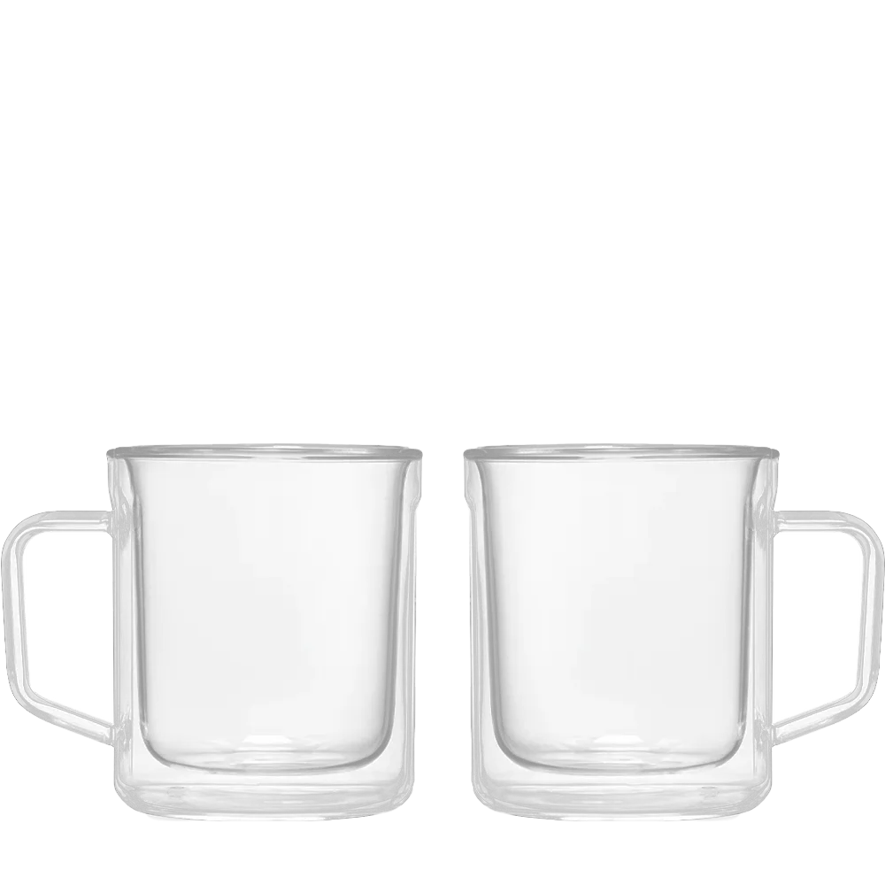 Corkcicle 12 oz Glass Mug Set of 2