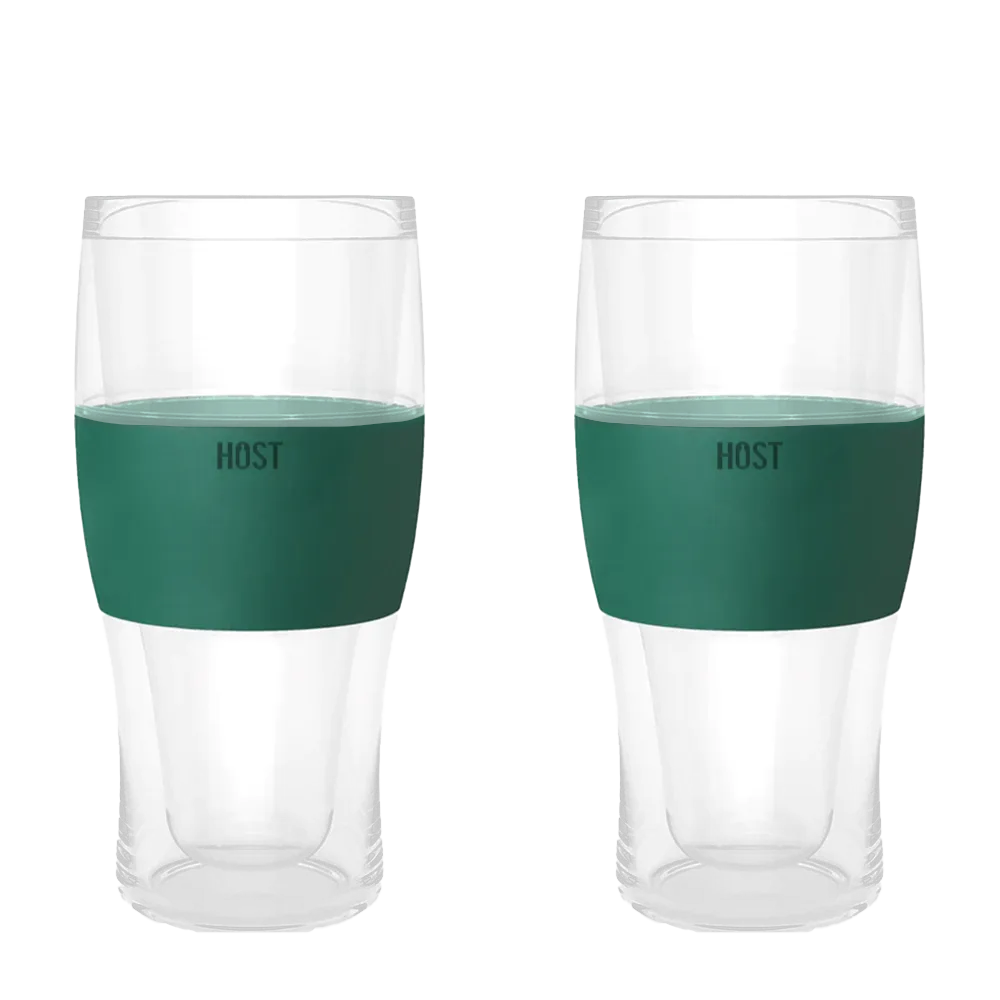 Beer Freeze Cooling Cups in Green (Set of 2) by Host
