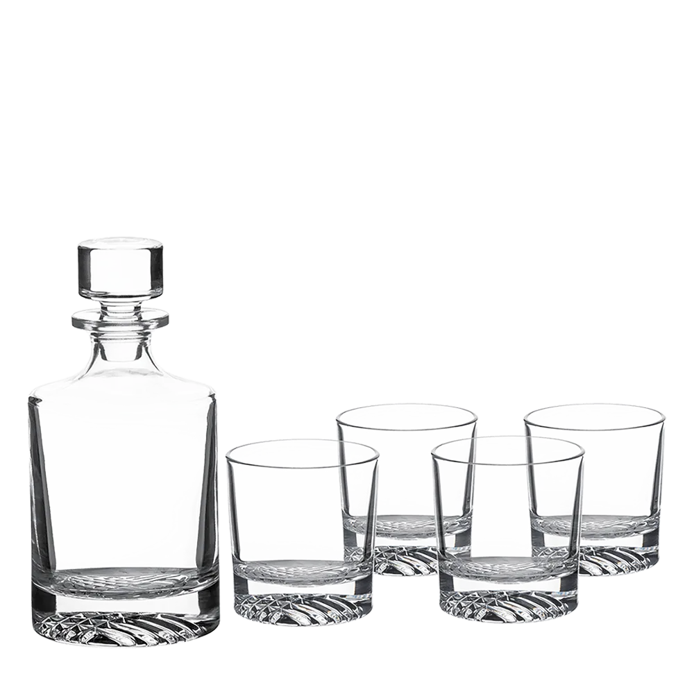 Polar Camel Glass Decanter Set with 9 oz. Glasses and Gift Box
