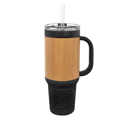 Polar Camel 40 oz. Laserable Leatherette Travel Mug