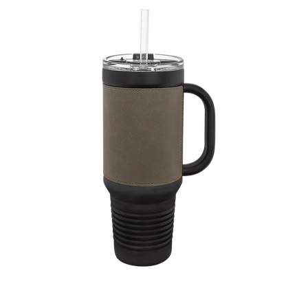 Polar Camel 40 oz. Laserable Leatherette Travel Mug