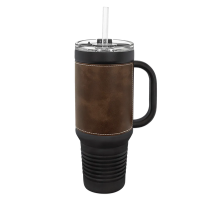 Polar Camel 40 oz. Laserable Leatherette Travel Mug