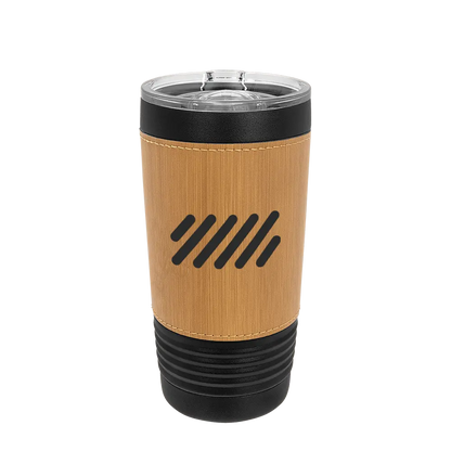 Polar Camel 20 oz. Leatherette Tumbler w/ Slider Lid