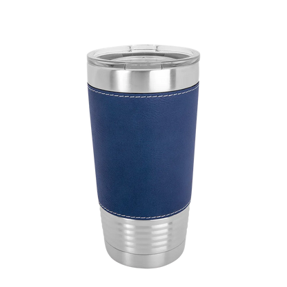 Polar Camel 20 oz. Laserable Leatherette Tumbler w/ Clear Lid