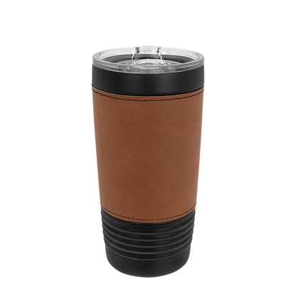 Polar Camel 20 oz. Leatherette Tumbler w/ Slider Lid