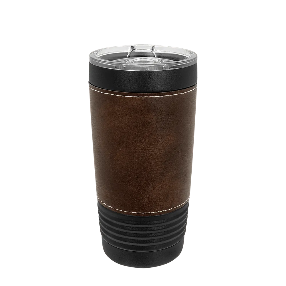 Polar Camel 20 oz. Leatherette Tumbler w/ Slider Lid