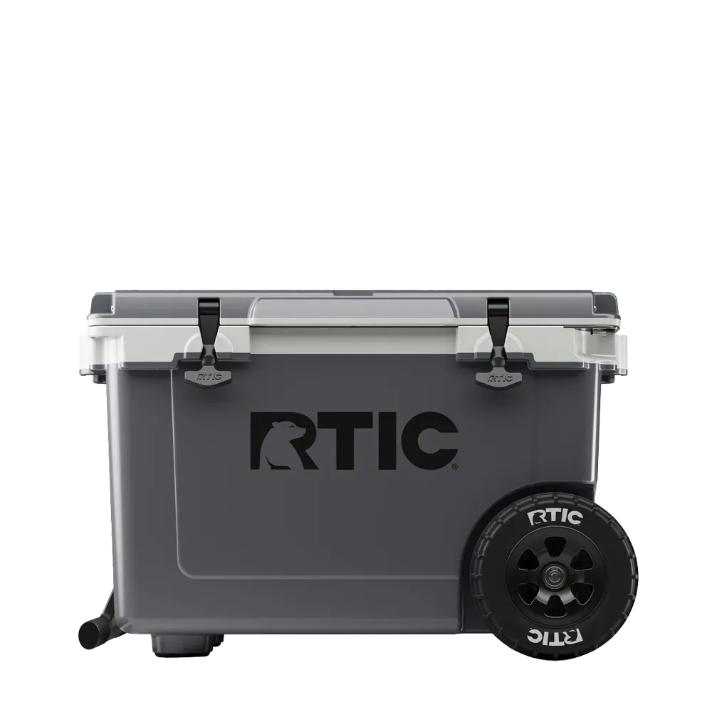 RTIC 52 Quart Ultra-Light Wheeled Hard Cooler Insulated, Dark Grey & Cool Grey, Size: 52QT, Gray