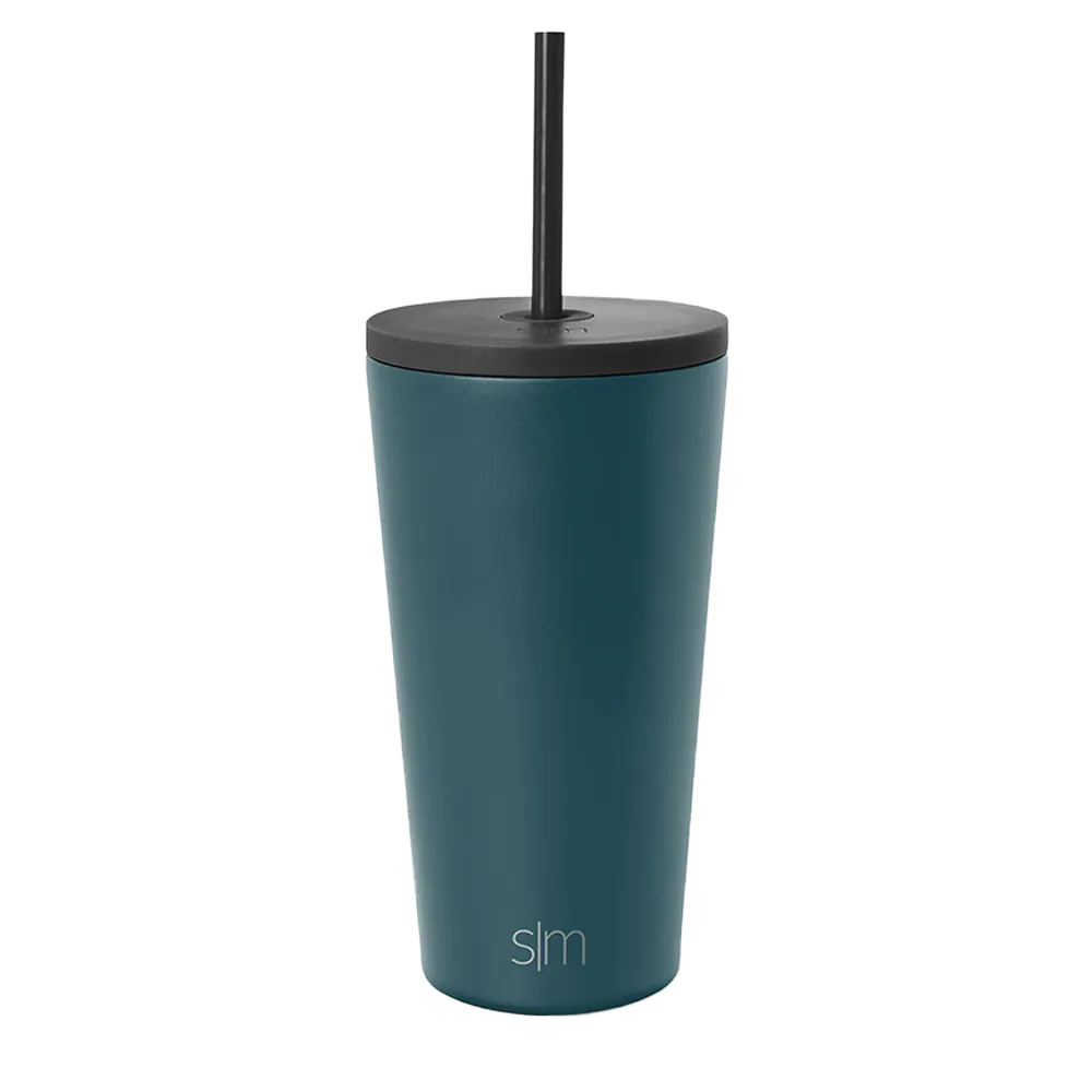 Simple Modern 24oz Insulated Stainless Steel Classic Tumbler with Straw  Black