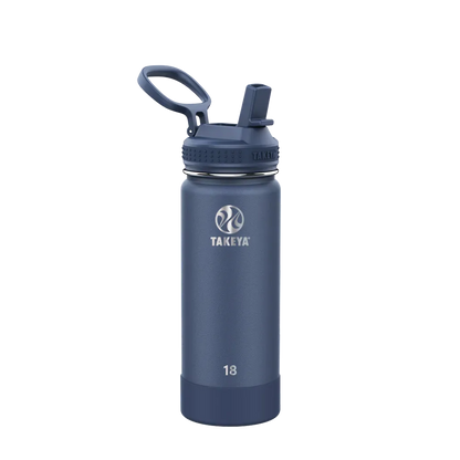 Takeya 18 oz Actives Water Bottle With Straw Lid