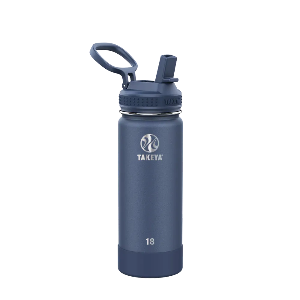 Takeya 18 oz Actives Water Bottle With Straw Lid