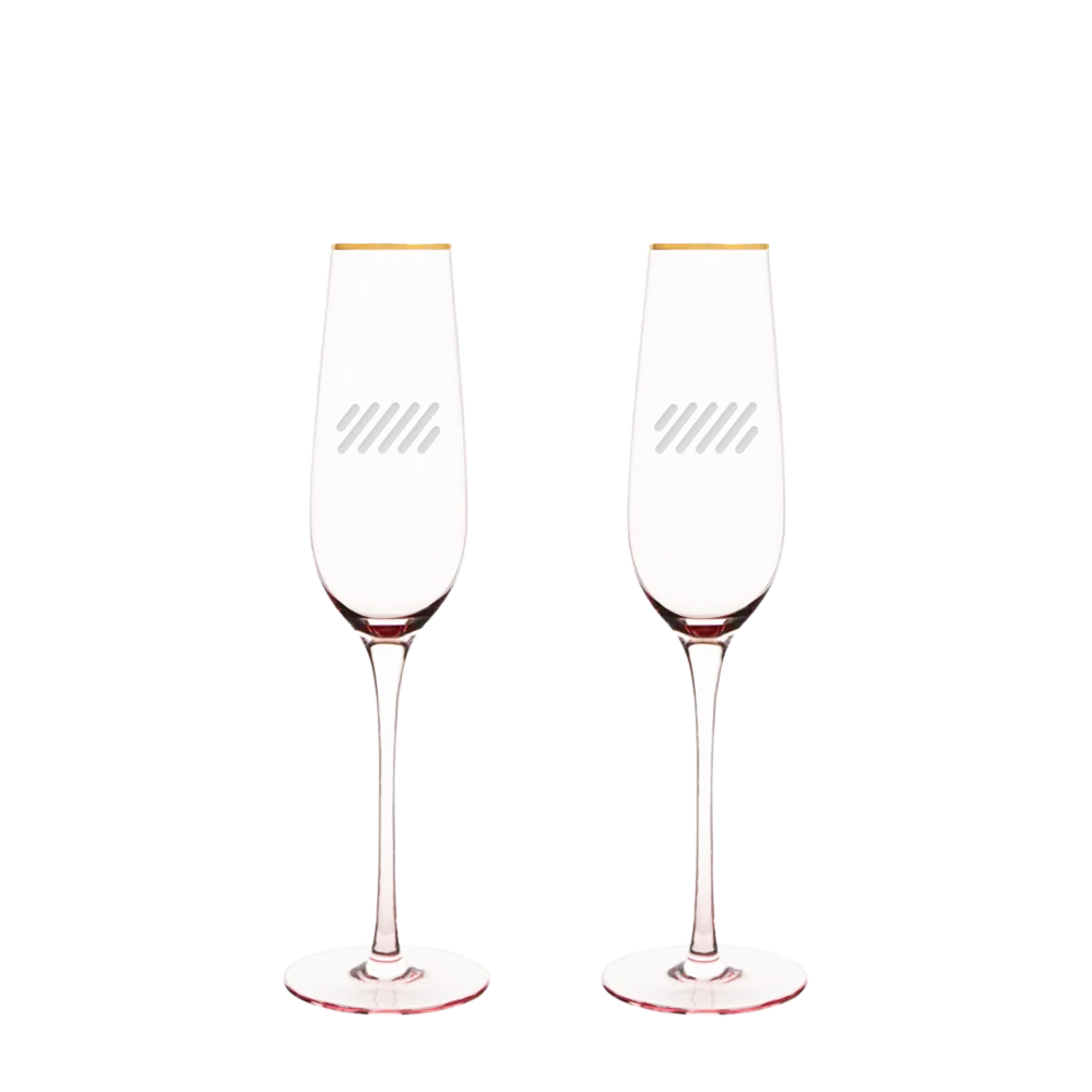 Twine Living Co. Gilded Stemmed 8 oz. Champagne Flute (set of 2)