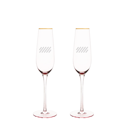 Twine Living Co. Gilded Stemmed 8 oz. Champagne Flute (set of 2)