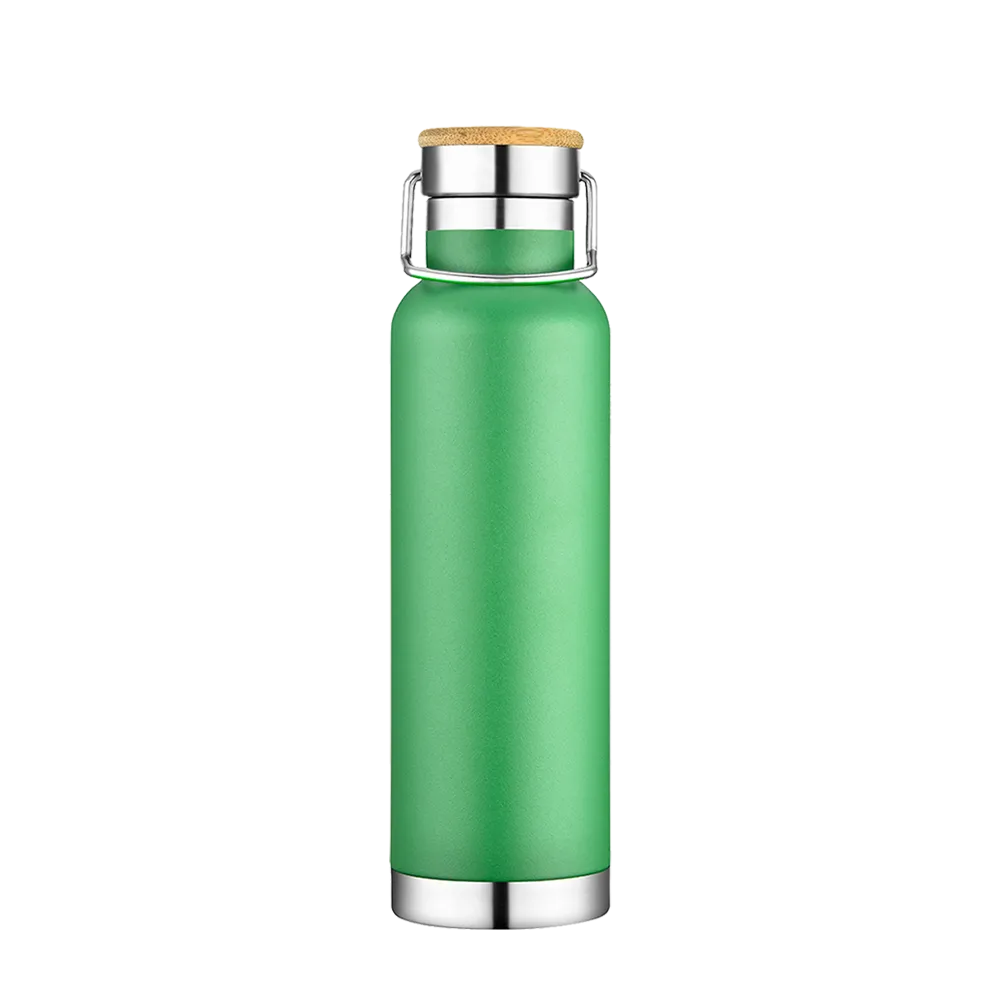 Slate 22oz Vacuum Bottle W/ Bamboo Top