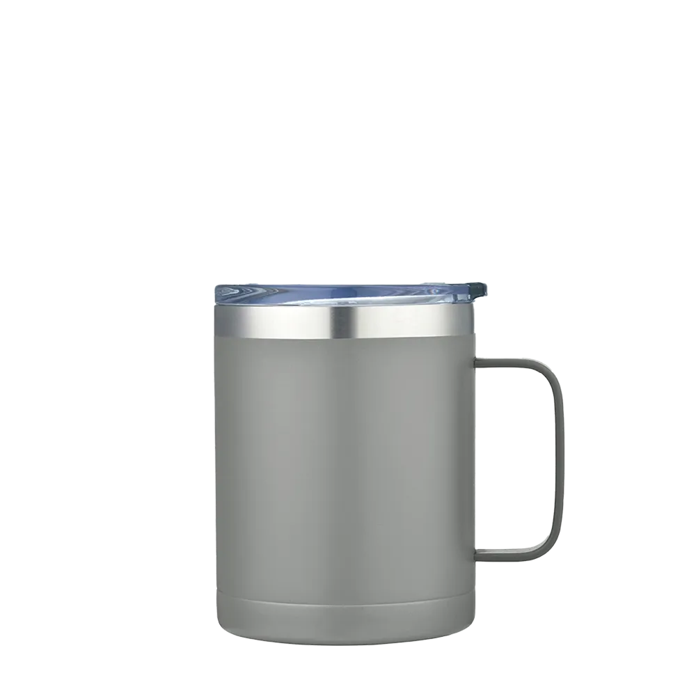 14 oz. Stainless Steel Travel Mug - Orca - Silver