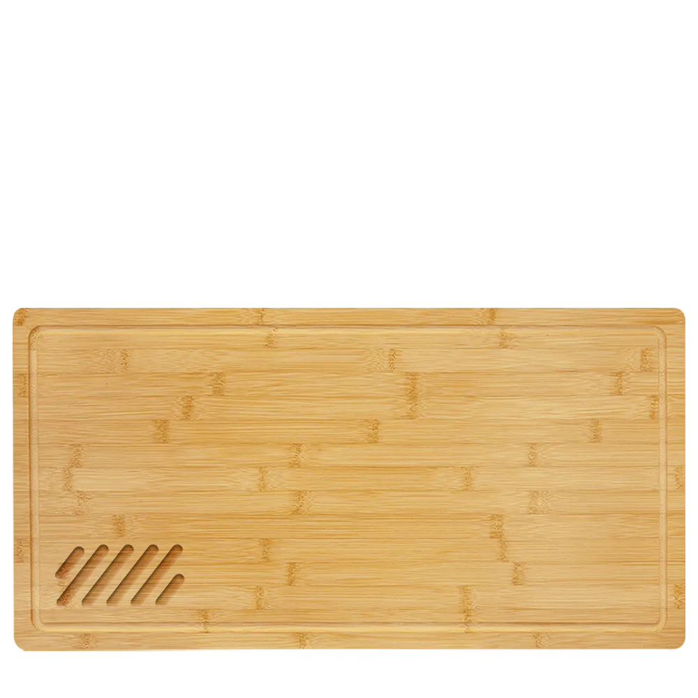 Bamboo Cutting Board with Drip Ring Diamondback Branding
