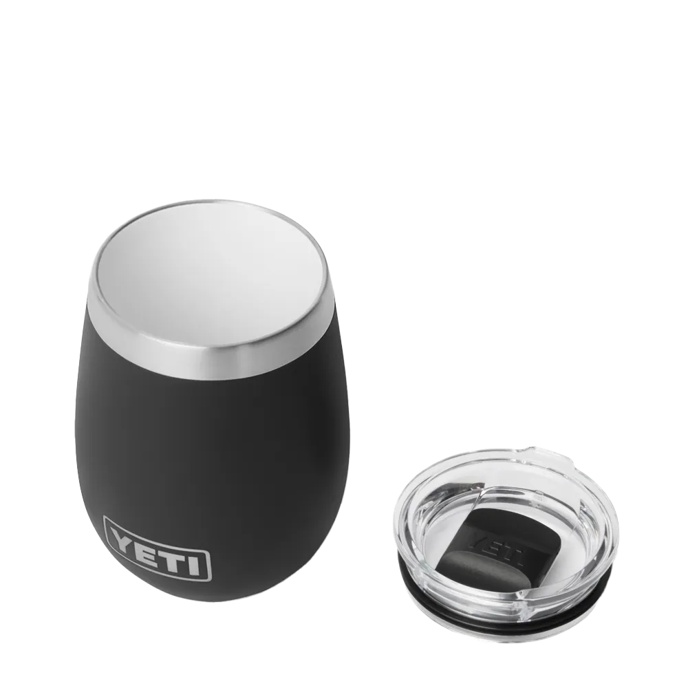 Yeti 10 oz Rambler Wine Tumbler with DuraSip Ceramic Lining in black