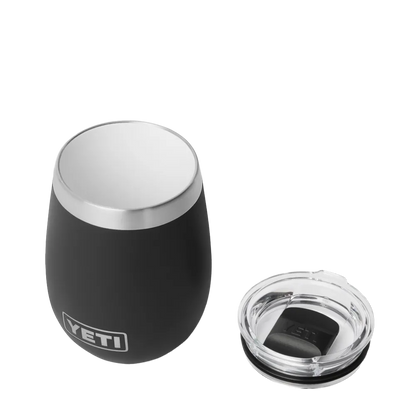 Yeti 10 oz Rambler Wine Tumbler with DuraSip Ceramic Lining in black