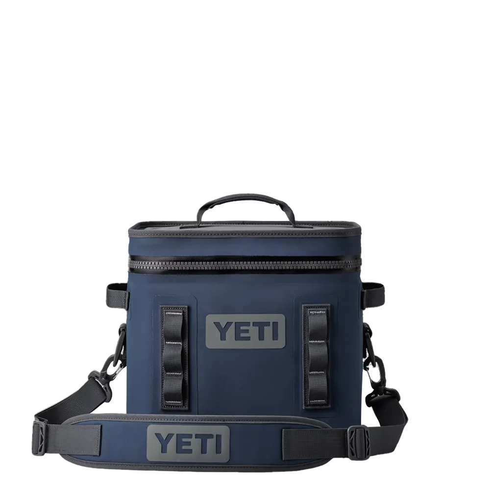 Yeti Hopper 12 can cooler with strap in navy 