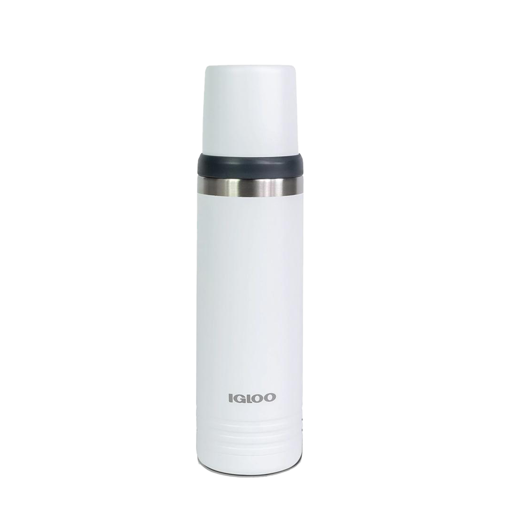 Igloo 20 oz Vacuum Insulated Flask - Black - White-Closeout-Diamondback Branding