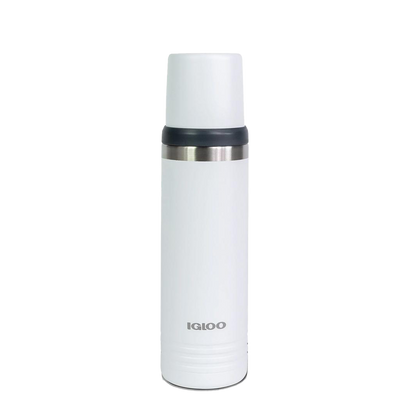 Igloo 20 oz Vacuum Insulated Flask - Black - White-Closeout-Diamondback Branding