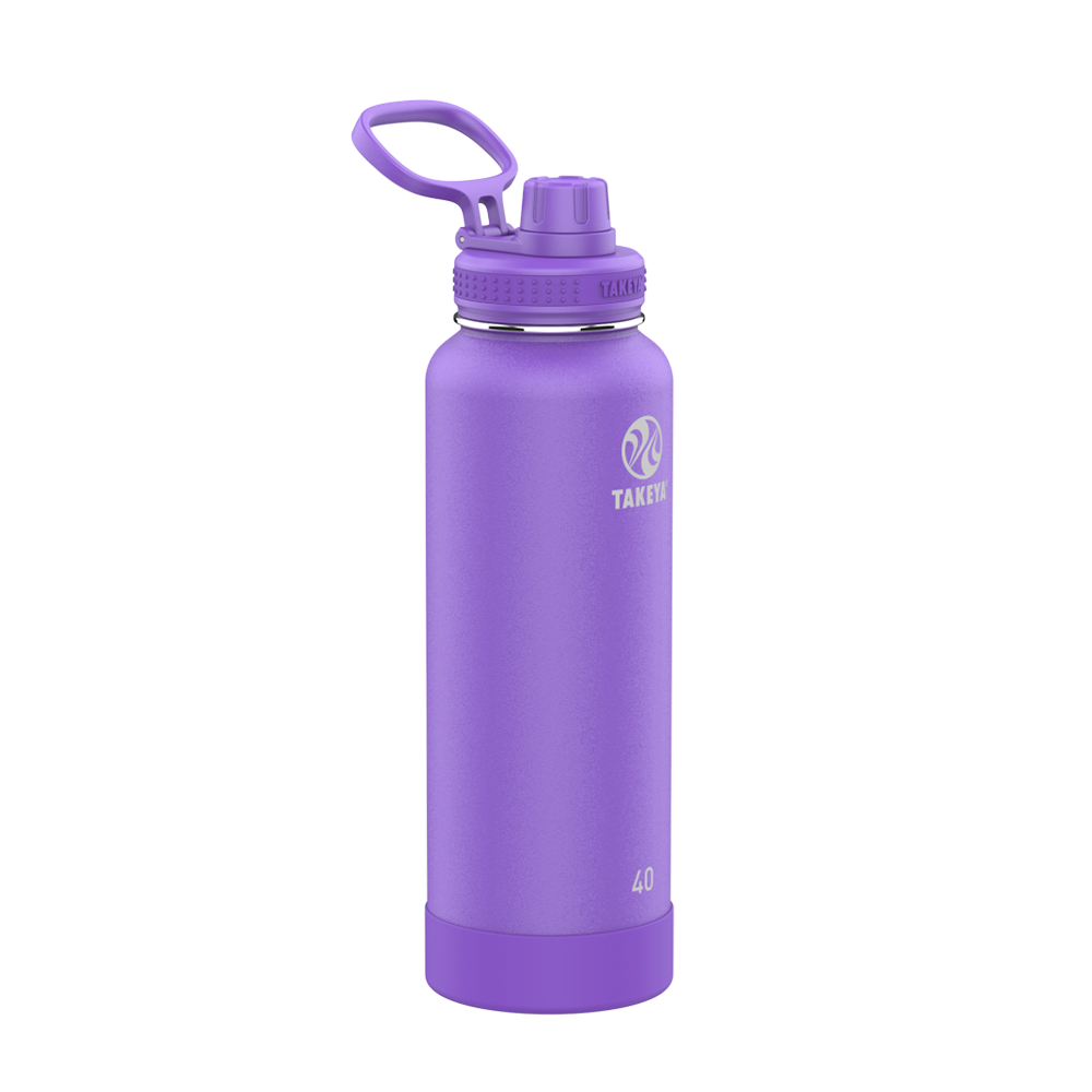 Takeya 40oz Actives Water Bottle With Spout Lid Diamondback Branding