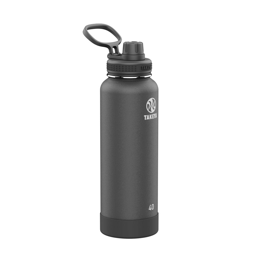 Takeya Actives Insulated Water Bottle with Spout Lid, 32 Ounce, Nitro Purple